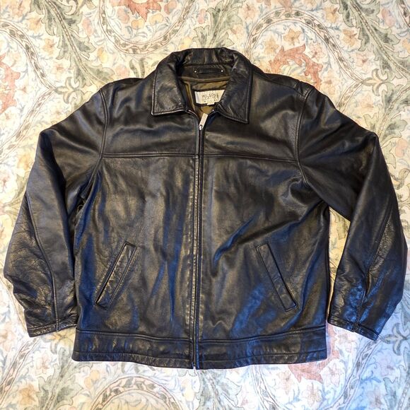 Vintage Wilsons Leather M. Julian Black Genuine Leather Jacket Men’s L